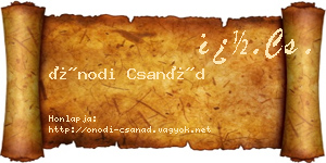Ónodi Csanád névjegykártya