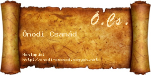 Ónodi Csanád névjegykártya
