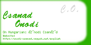 csanad onodi business card